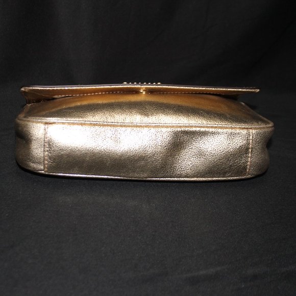 NWOT Michael Kors Gold Leather Shoulder Bag with Chain Strap - Picture 16 of 16